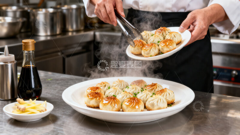 高清大图下载【趣麦麦图】生煎  汤多   皮薄  