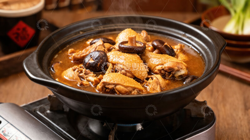 高清大图下载【趣麦麦图】炖蘑菇  肉嫩   野味  