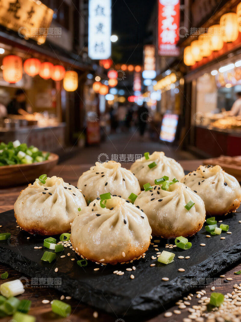 高清大图下载【趣麦麦图】生煎  底脆  肉鲜 