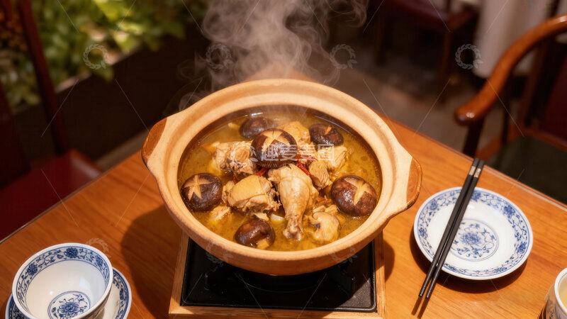 高清大图下载【趣麦麦图】炖蘑菇  榛蘑  野味  