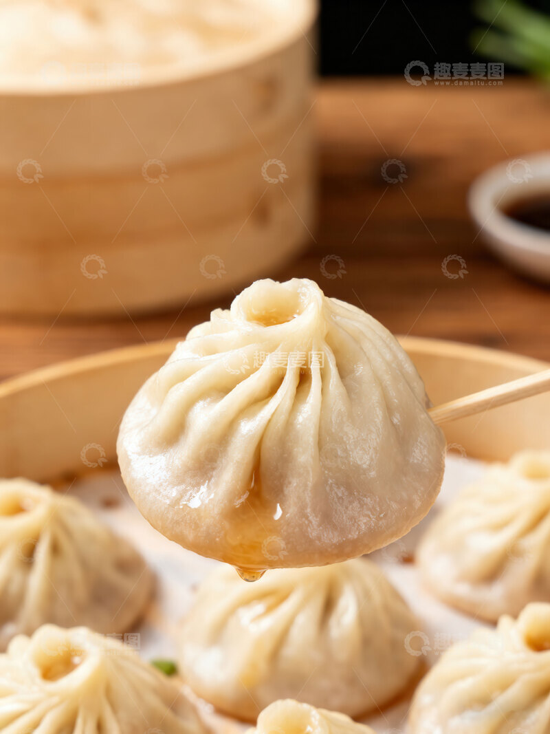 高清大图下载【趣麦麦图】包子  皮薄  汤鲜  