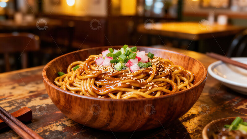 高清大图下载【趣麦麦图】燃面  干韧  主食