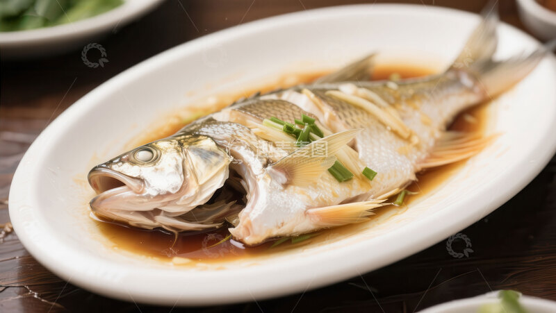 高清大图下载【趣麦麦图】鱼  鲜嫩   葱丝  