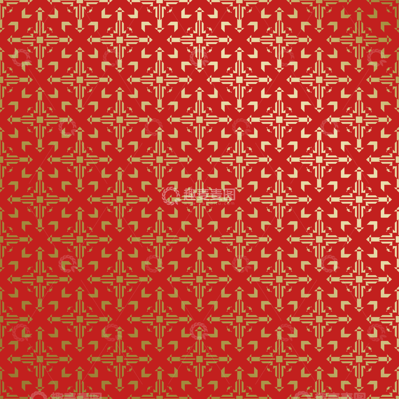 源文件下载【趣麦麦图】红金中式喜庆花纹背景454