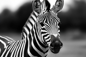 斑马黑白摄影