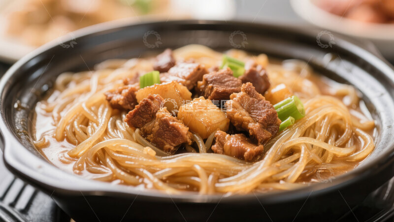 高清大图下载【趣麦麦图】炖粉条  肉烂   家常
