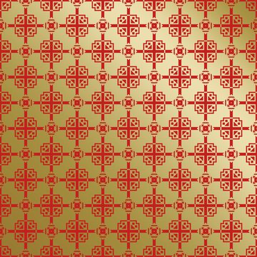 红金中式喜庆花纹背景472