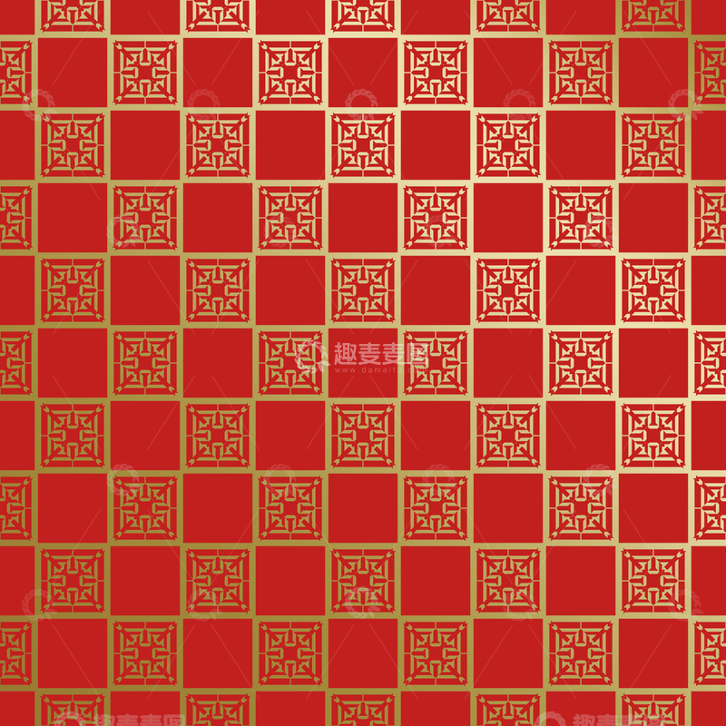 源文件下载【趣麦麦图】红金中式喜庆花纹背景455