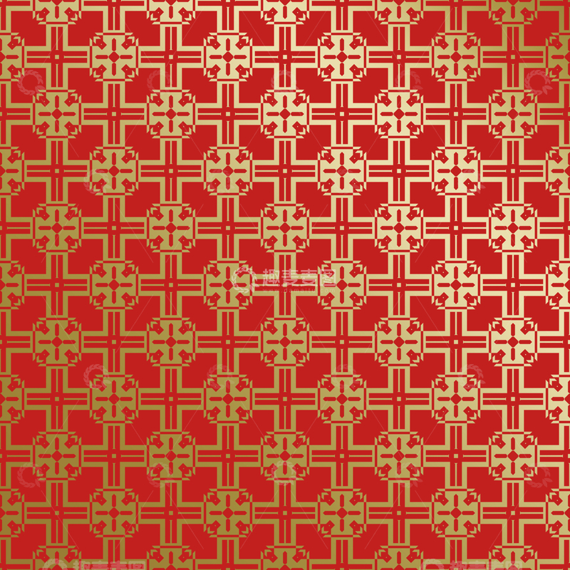 源文件下载【趣麦麦图】红金中式喜庆花纹背景463