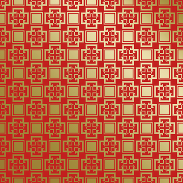 红金中式喜庆花纹背景452