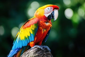 一只花毛金刚鹦鹉