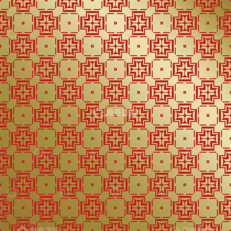 源文件下载【趣麦麦图】-红金中式喜庆花纹背景466