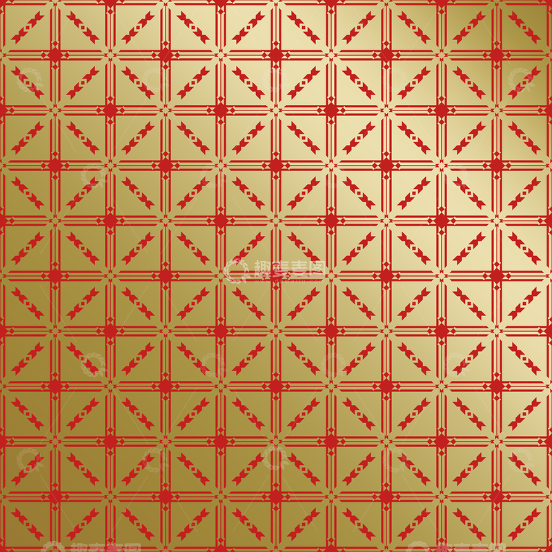 源文件下载【趣麦麦图】-红金中式喜庆花纹背景471
