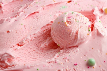 粉色的冰激凌球