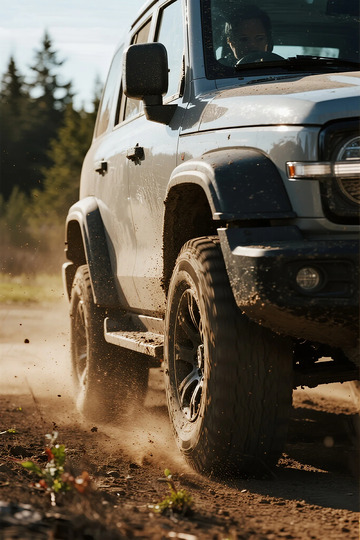 越野汽车泥地行驶
