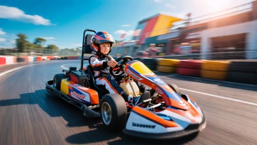 卡丁车赛道疾驰摄影图