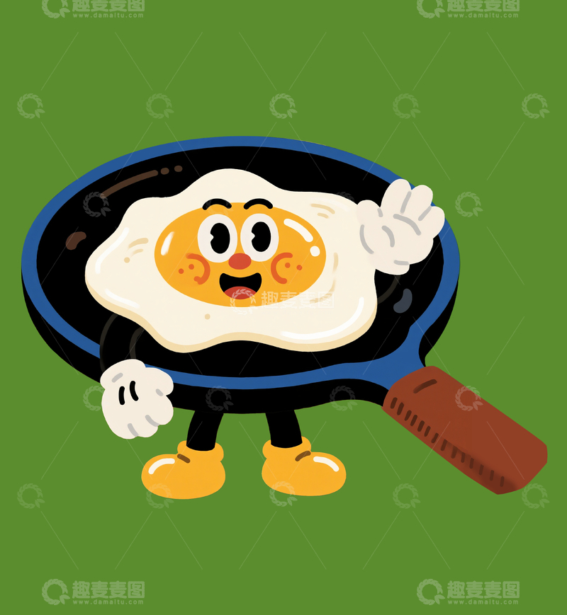 源文件下载【趣麦麦图】拟人化可爱煎蛋2