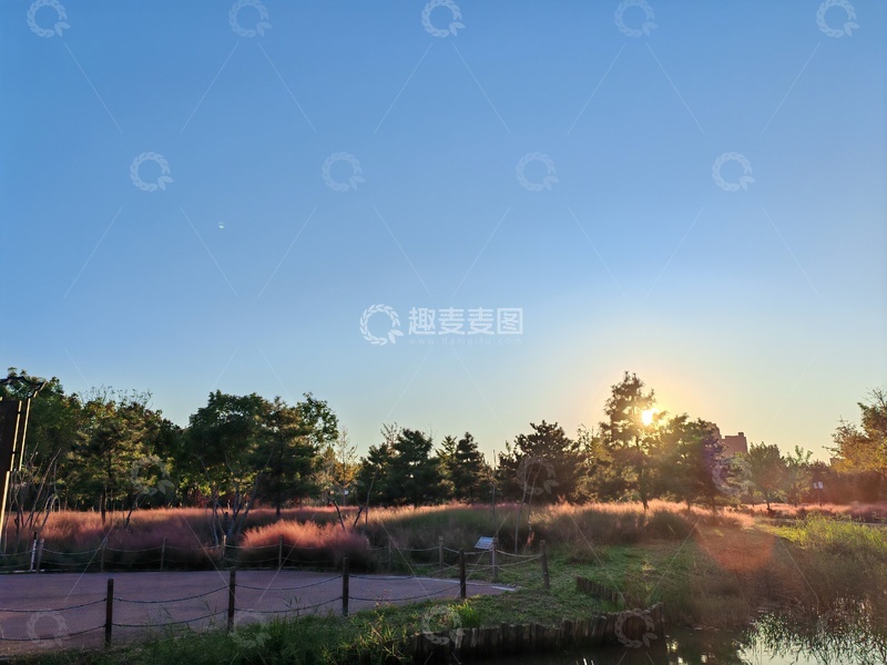 高清大图下载【趣麦麦图】-日落湿地风光摄影