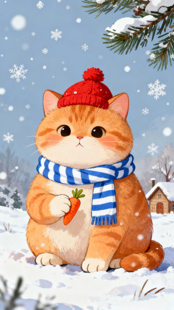 手绘可爱小猫咪