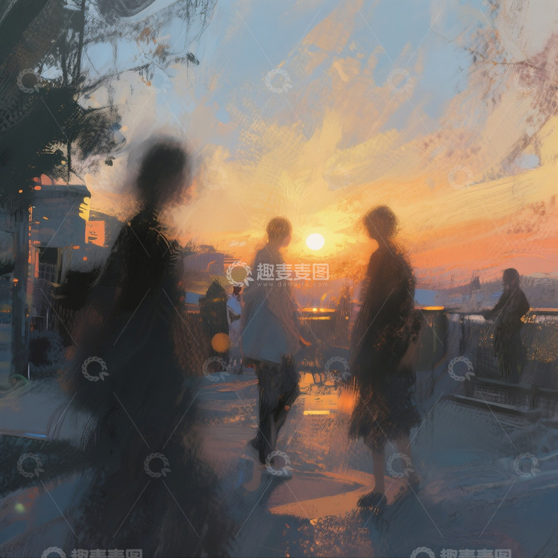 高清大图下载【趣麦麦图】抓拍曼妙模糊的情侣人影及场景11