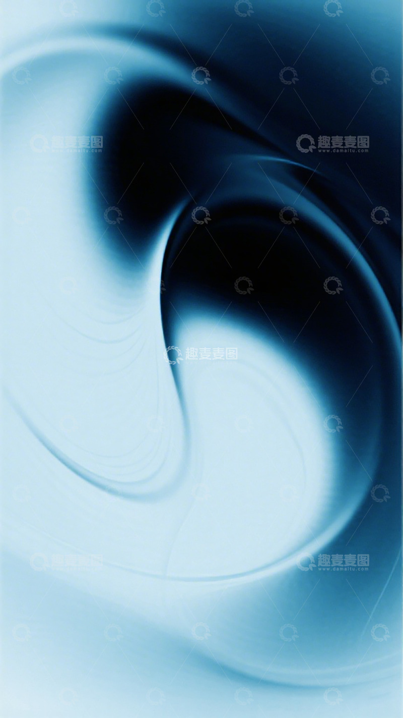 高清大图下载【趣麦麦图】蓝调漩涡抽象艺术壁纸