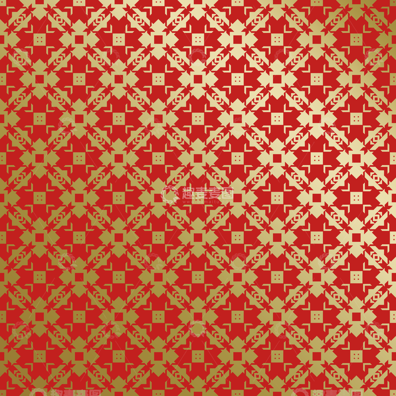源文件下载【趣麦麦图】-红金中式喜庆花纹背景494