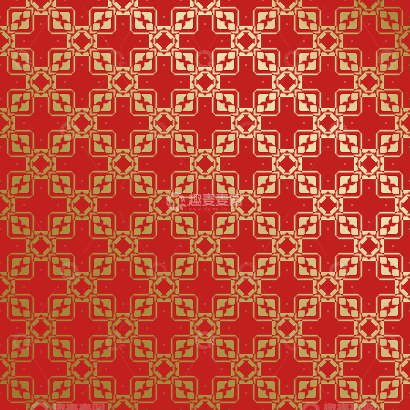 源文件下载【趣麦麦图】-红金中式喜庆花纹背景508