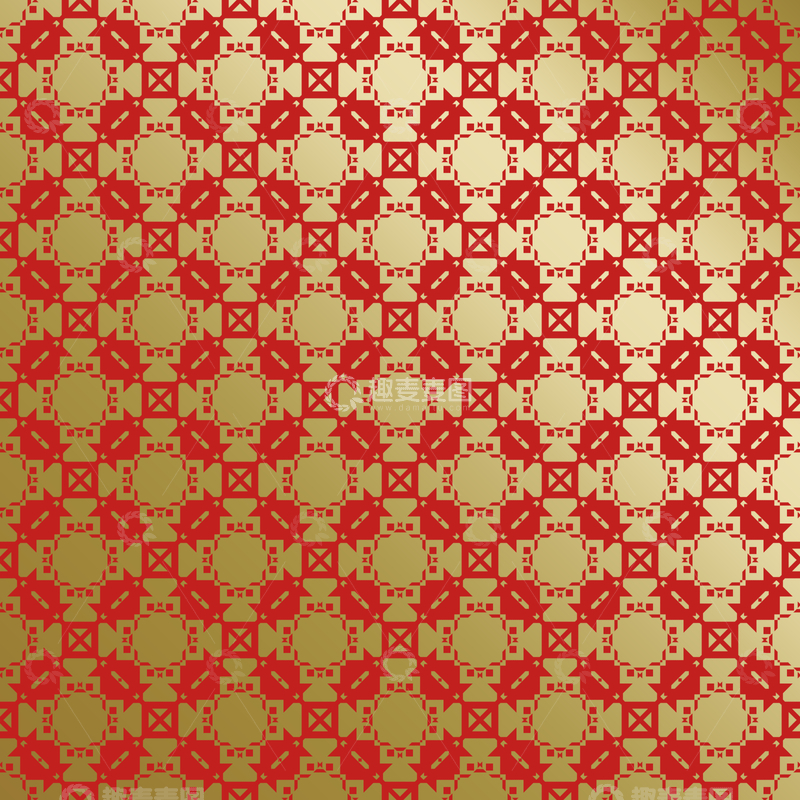 源文件下载【趣麦麦图】-红金中式喜庆花纹背景500