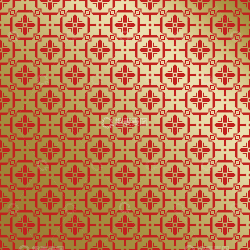 源文件下载【趣麦麦图】-红金中式喜庆花纹背景482