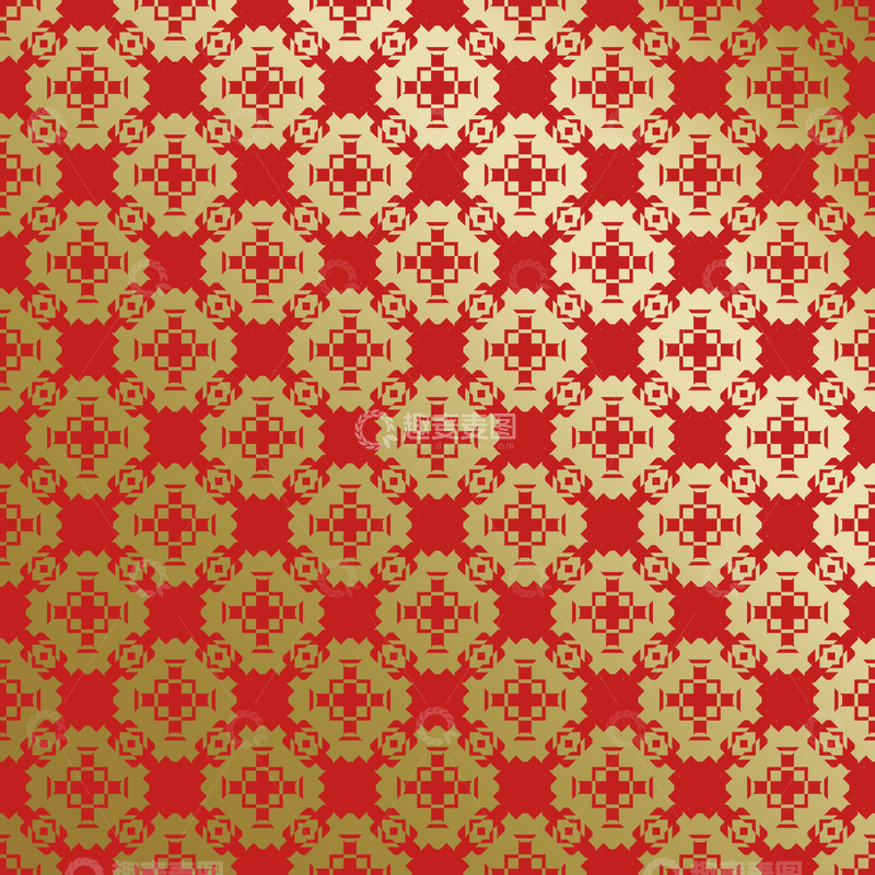 源文件下载【趣麦麦图】-红金中式喜庆花纹背景484