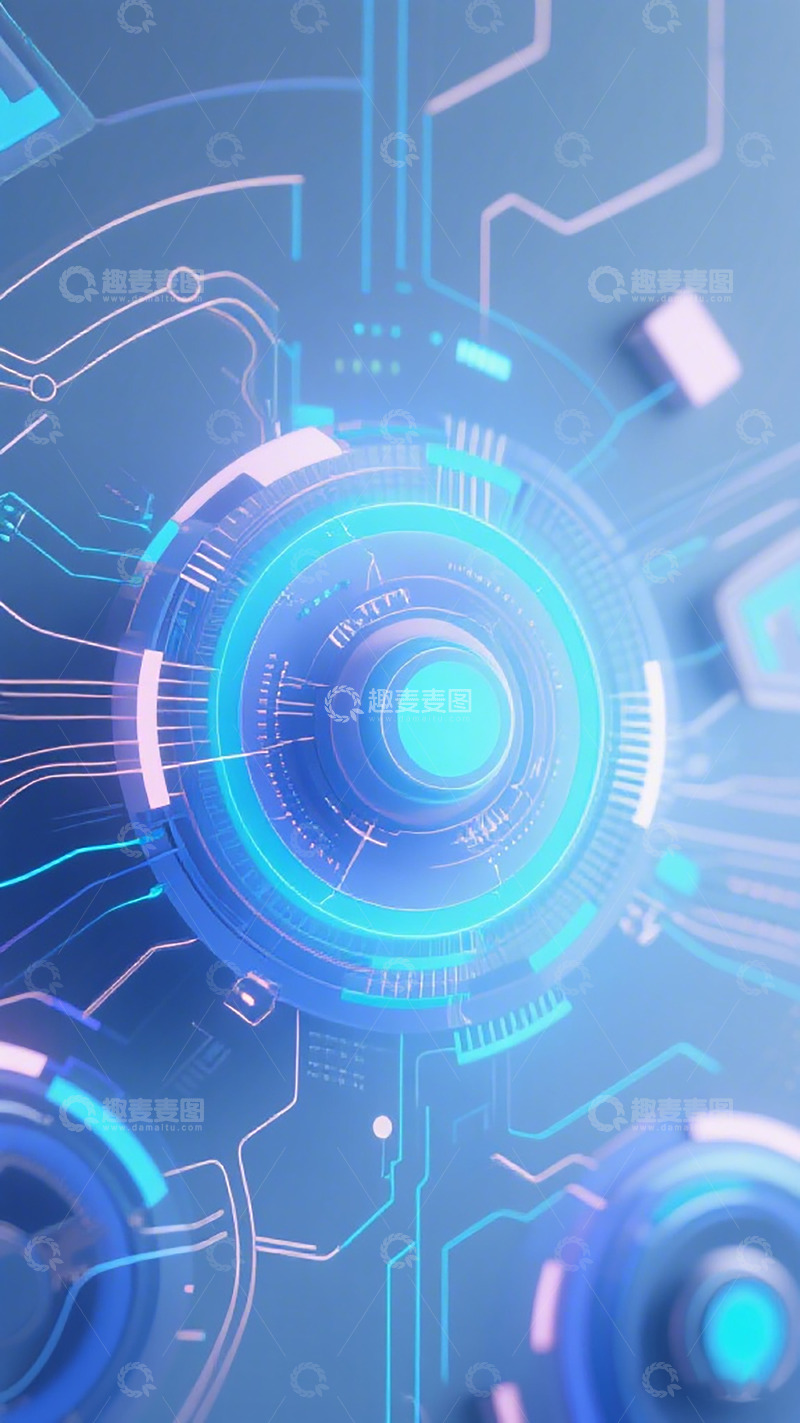 高清大图下载【趣麦麦图】未来科技感数字界面设计