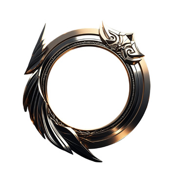 金属风圆形徽章图案设计元素