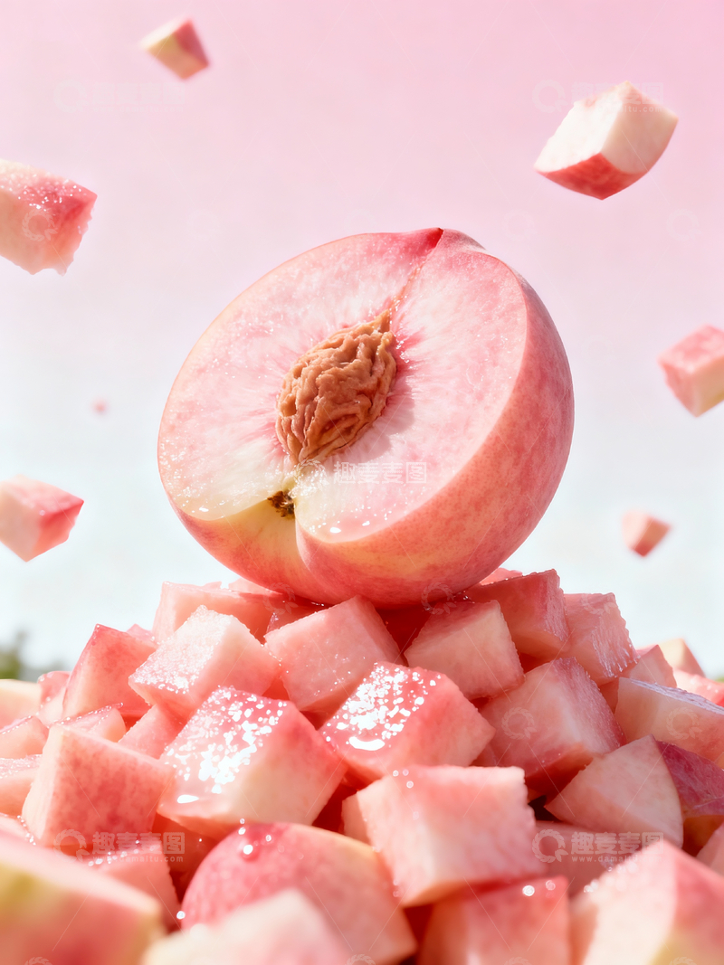 源文件下载【趣麦麦图】切开的水蜜桃3