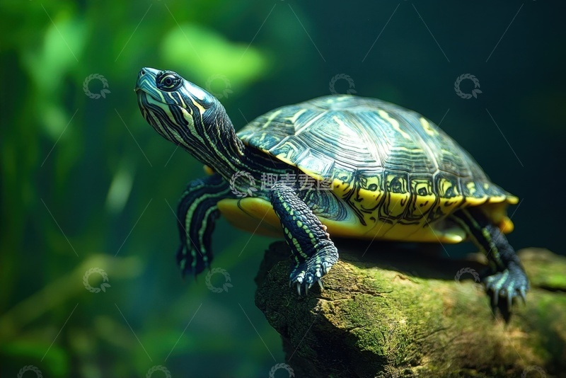 高清大图下载【趣麦麦图】一只绿色的乌龟