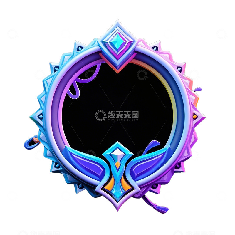 高清大图下载【趣麦麦图】-多彩装饰圆形图标设计元素