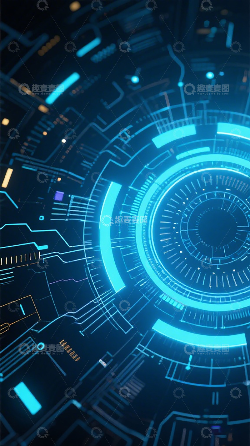高清大图下载【趣麦麦图】未来科技感仪表盘界面设计