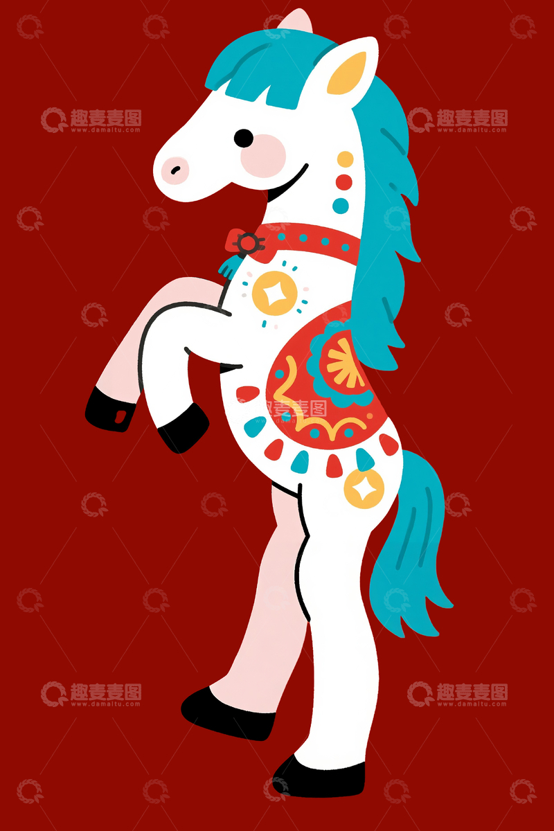 源文件下载【趣麦麦图】马年春节主题小马26