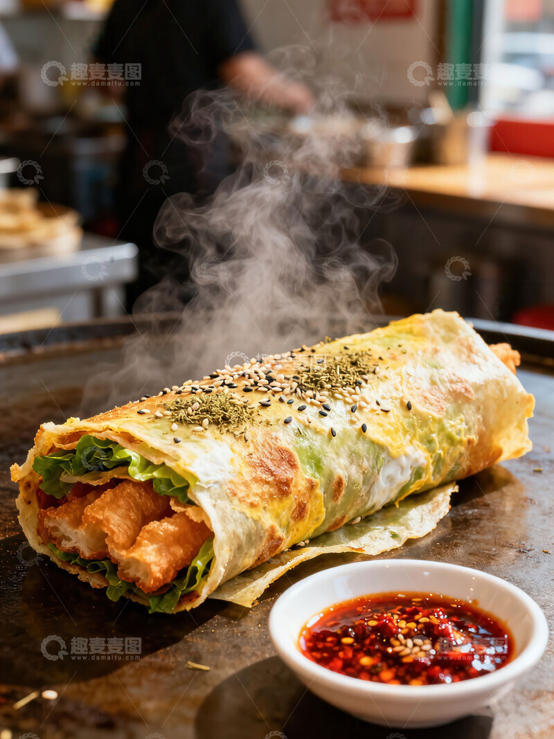 高清大图下载【趣麦麦图】煎饼  薄脆  生菜  