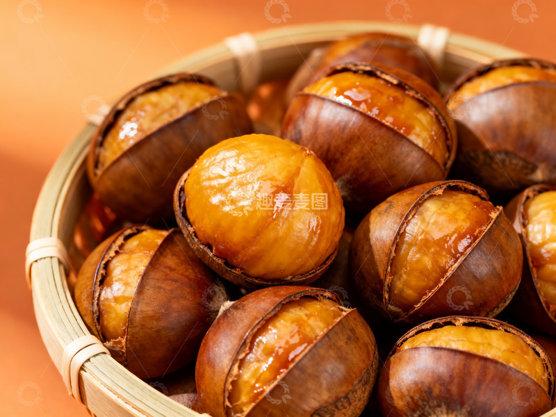 高清大图下载【趣麦麦图】糖炒栗子美食摄影