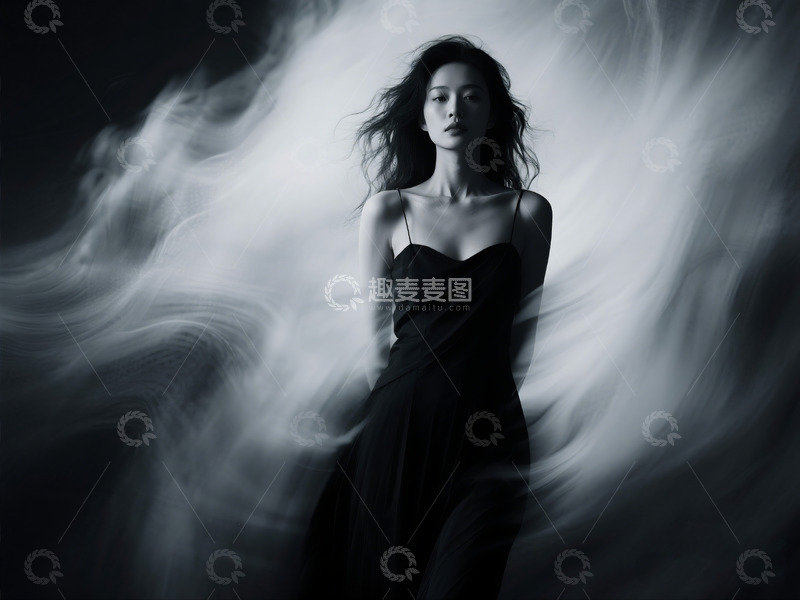 高清大图下载【趣麦麦图】暗黑风格抽象美女人像摄影3