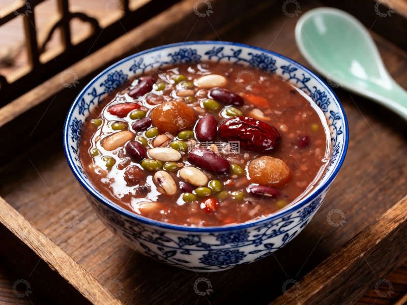 高清大图下载【趣麦麦图】青花瓷八宝粥美食摄影
