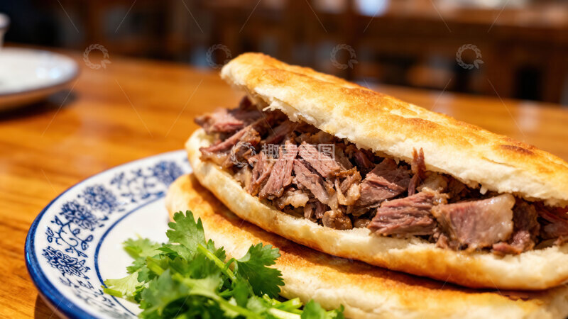 高清大图下载【趣麦麦图】驴肉火烧  酥脆  顶饿  