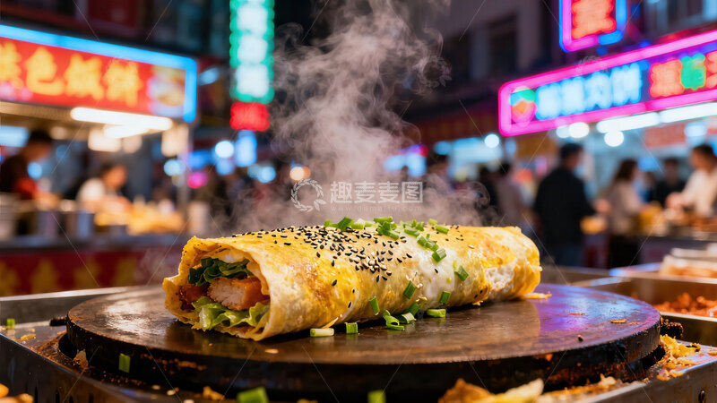 高清大图下载【趣麦麦图】煎饼  薄脆  街头  