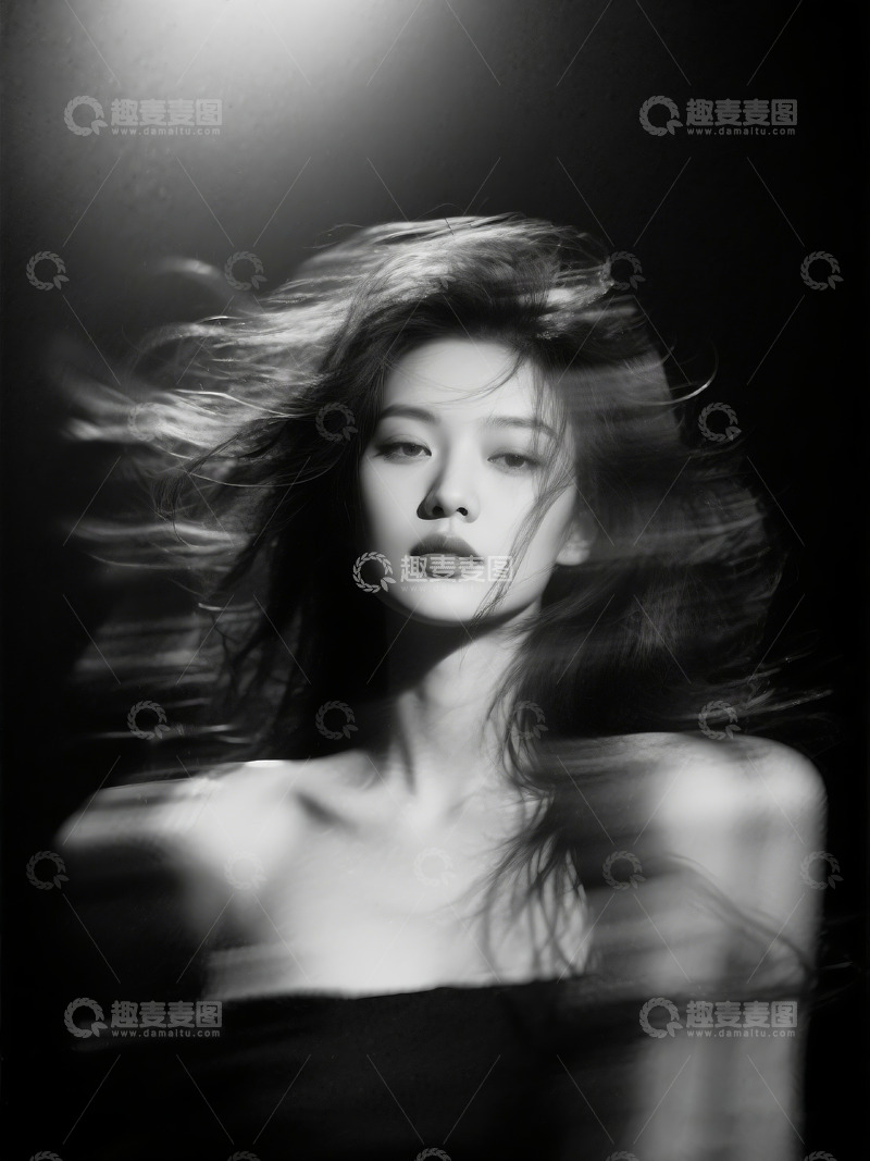 高清大图下载【趣麦麦图】暗黑风格抽象美女人像摄影2