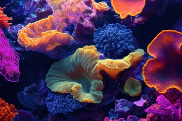 五颜六色的珊瑚美景