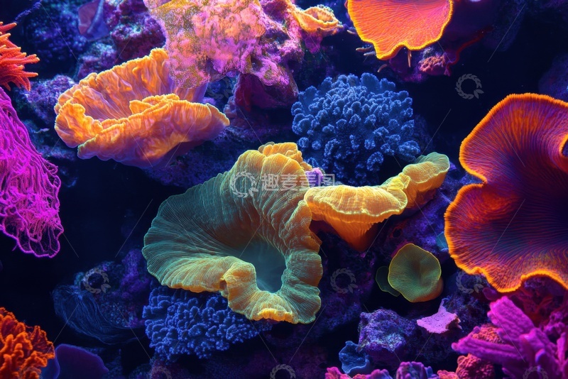 高清大图下载【趣麦麦图】五颜六色的珊瑚美景