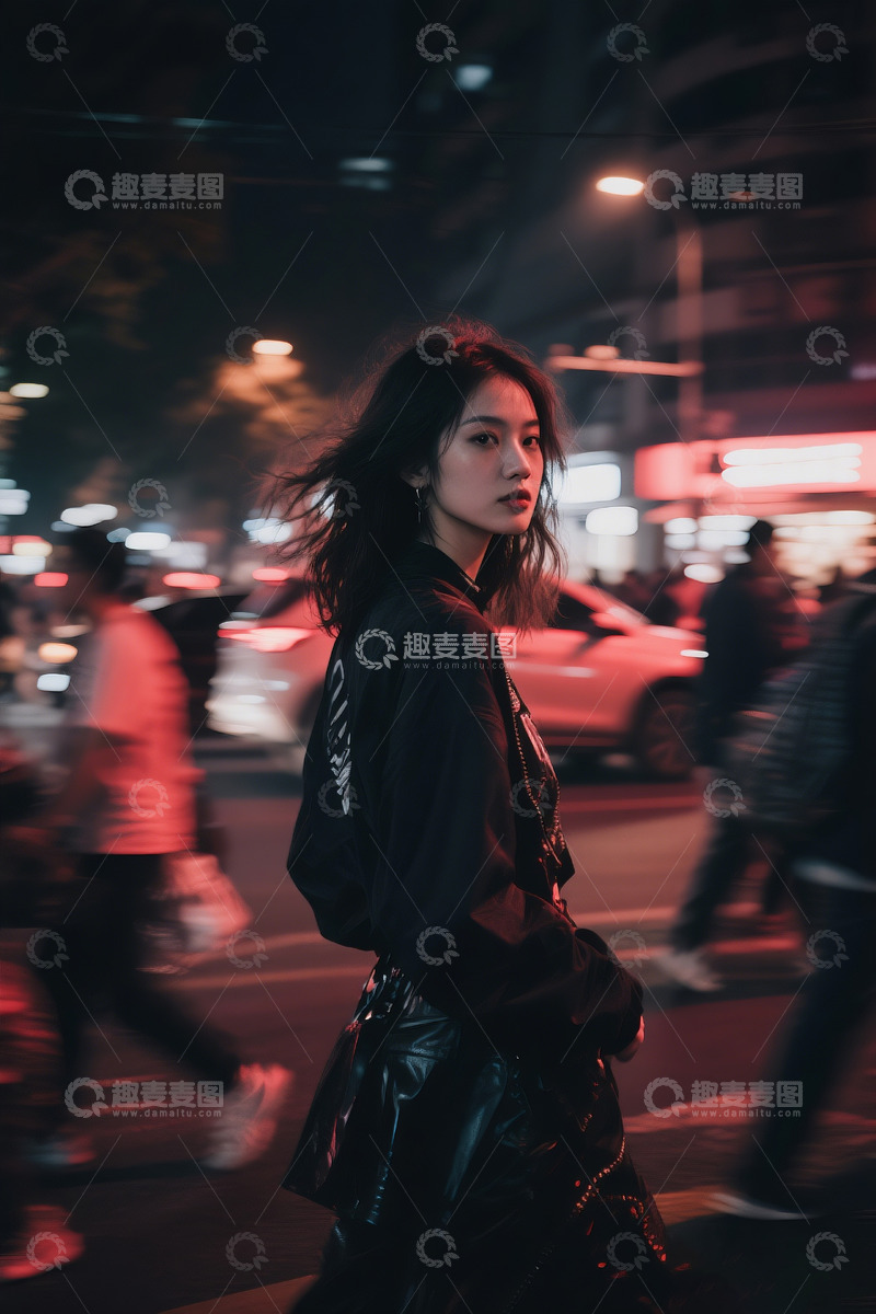 高清大图下载【趣麦麦图】抓拍街头前卫女孩儿3