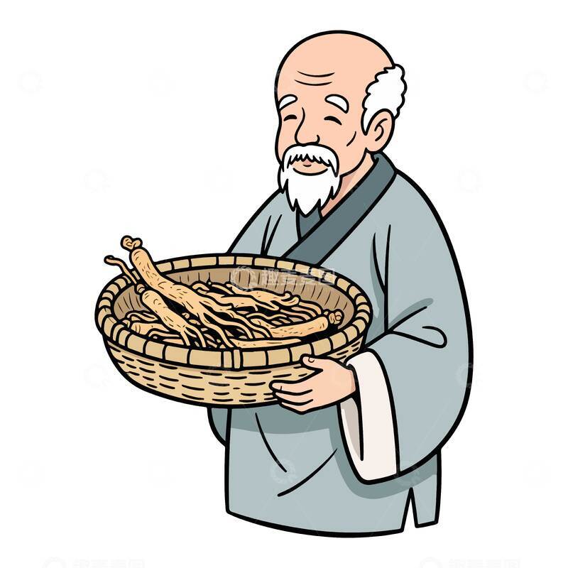 源文件下载【趣麦麦图】古风草药人物插画设计元素