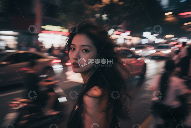 高清大图下载【趣麦麦图】抓拍街头前卫女孩儿7