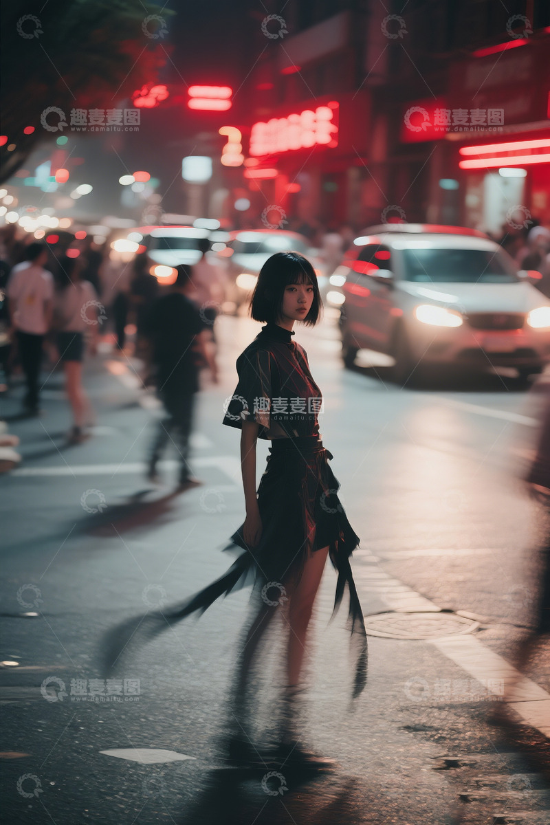 高清大图下载【趣麦麦图】抓拍街头前卫女孩儿4